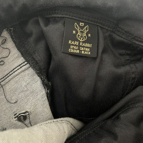 Rare Rabbit Guild Jeans Men’s Black SATINX Slim Fit Modern Streetwear Size 30 - Picture 5 of 6